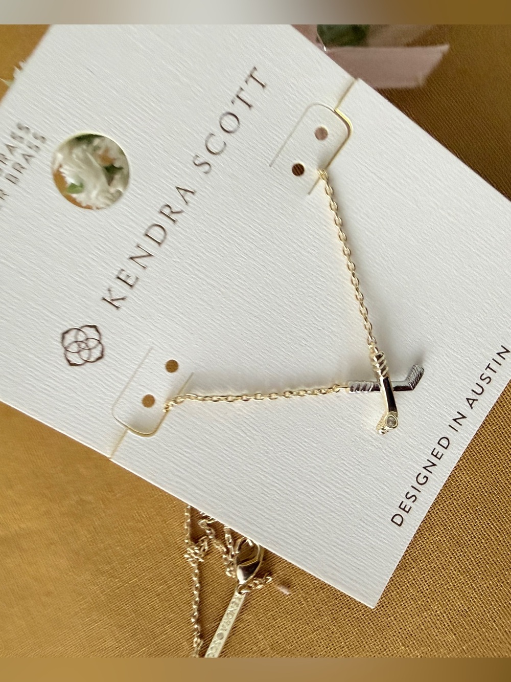 Kendra Scott Hockey Stick Pendant Necklace and Earrings Gold/Silver Matching Set - Picture 5 of 12